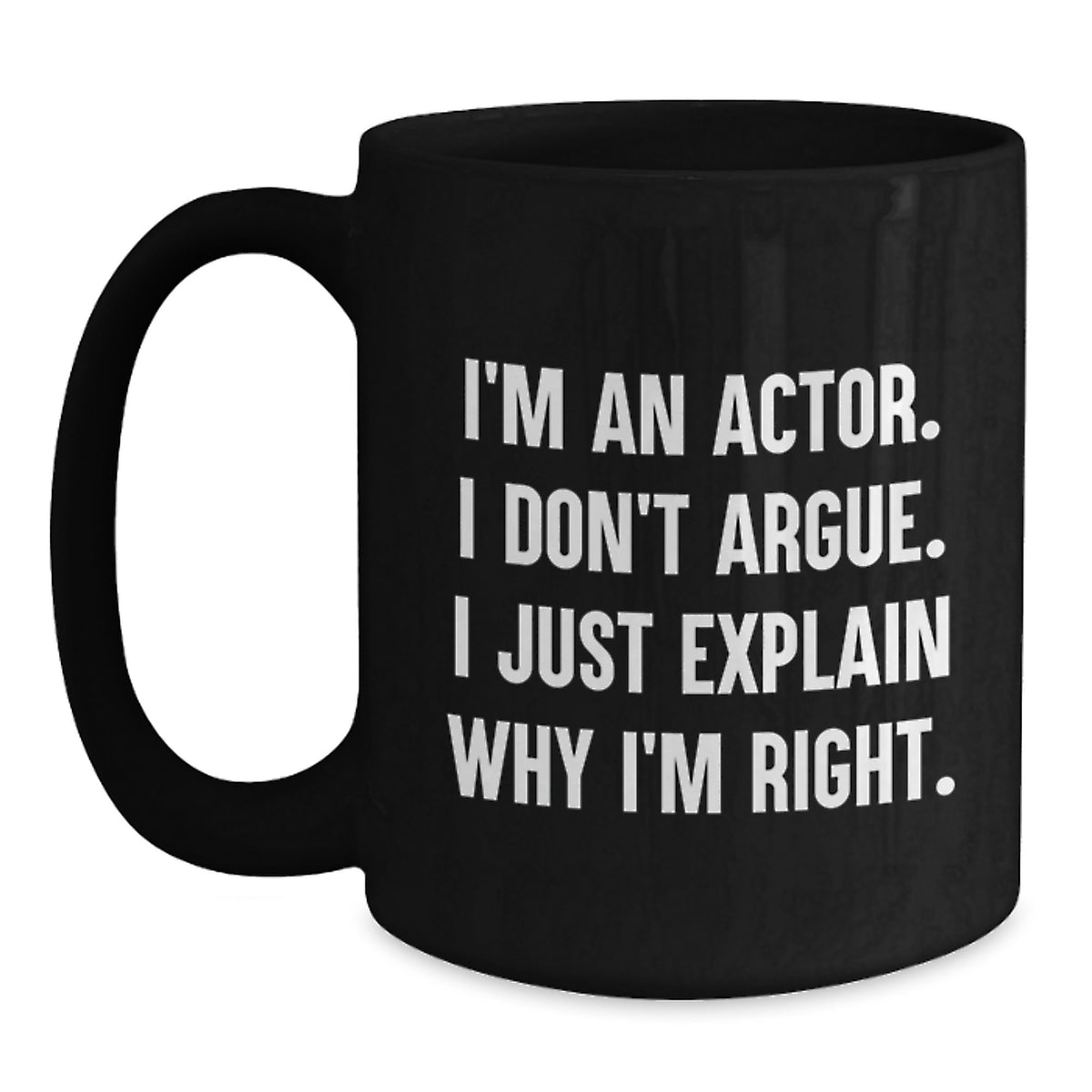 Funny Actor Gifts, Black Coffee Mug for Actor Friends, Christmas Unique Gifts from Friends - Main