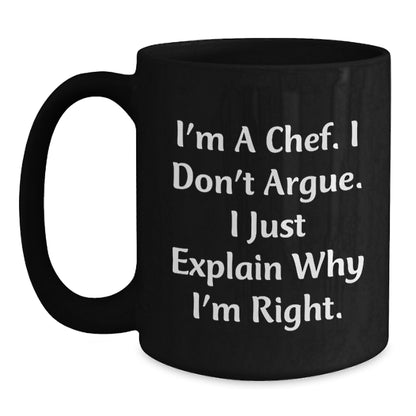 Funny Chef Gifts Christmas Unique Black Coffee Mugs for Him, Gifts from Men to Chef Friends - Main