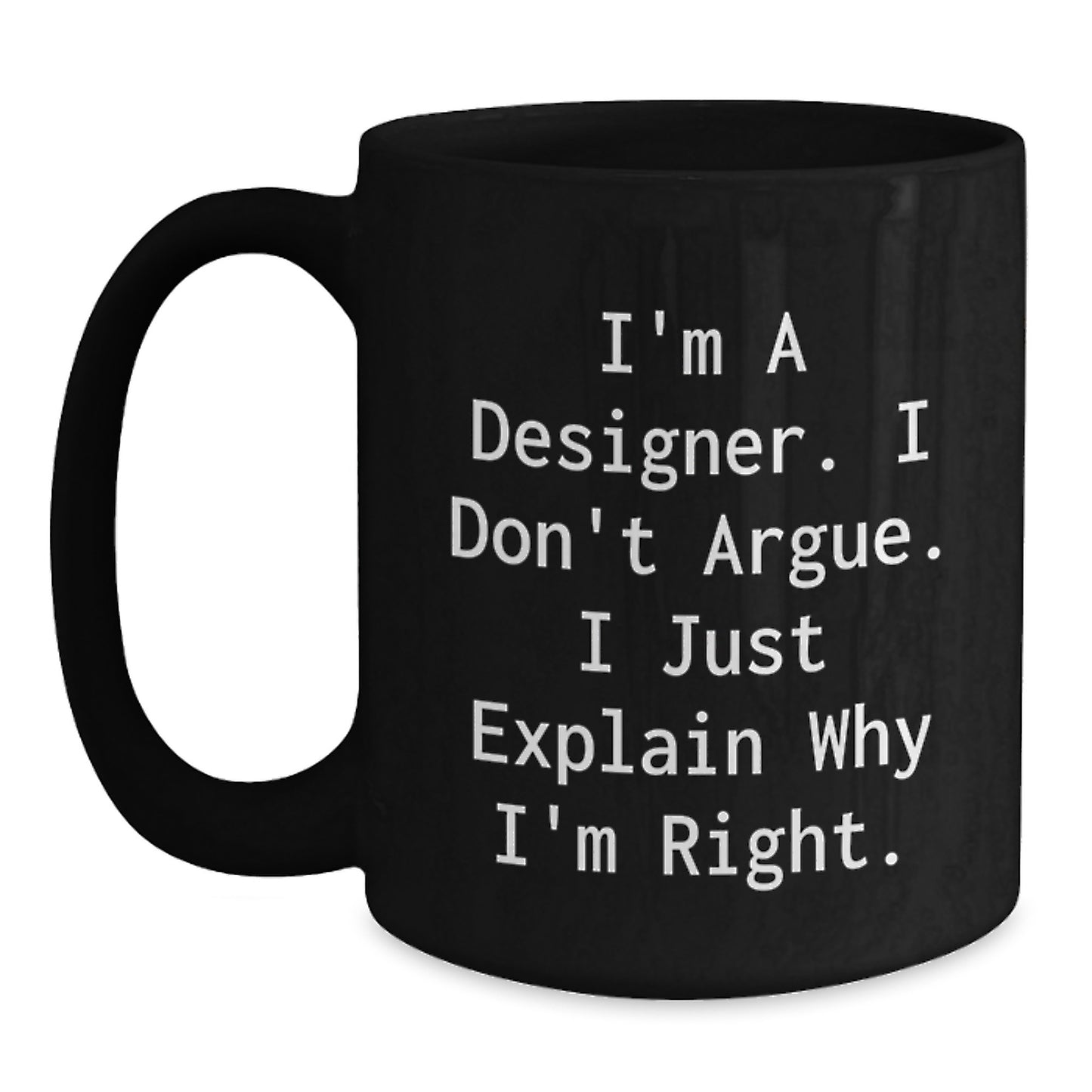 Funny Designer Gifts for Him from Friends - Black Coffee Mug, Birthday Unique Ideas for Men, Women - Main