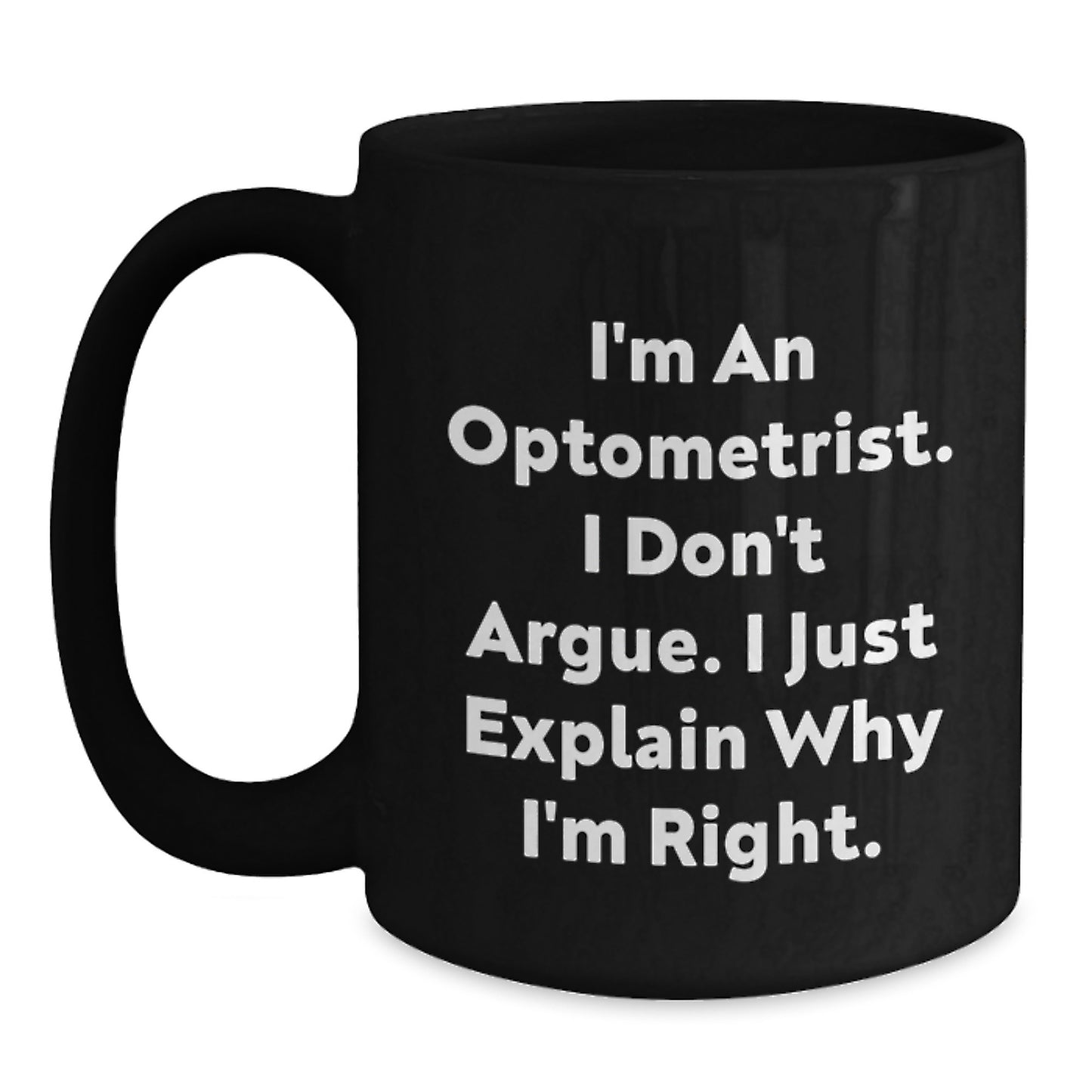 Funny Optometrist Gifts for Men Black Coffee Mugs Christmas Unique Presents from Friends and Family - Main