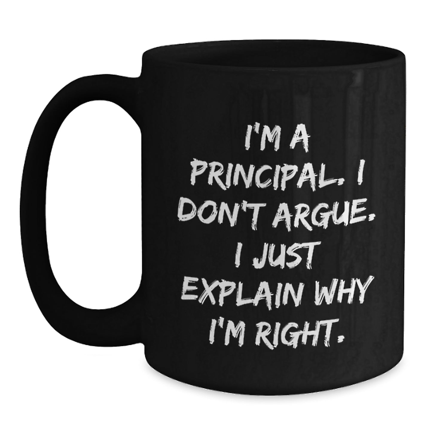 Funny Principal Black Coffee Mugs Gifts from Men to Friends for Principal, Christmas Unique Coffee Mugs for Principal, Funny Principal Gifts for Men - Main