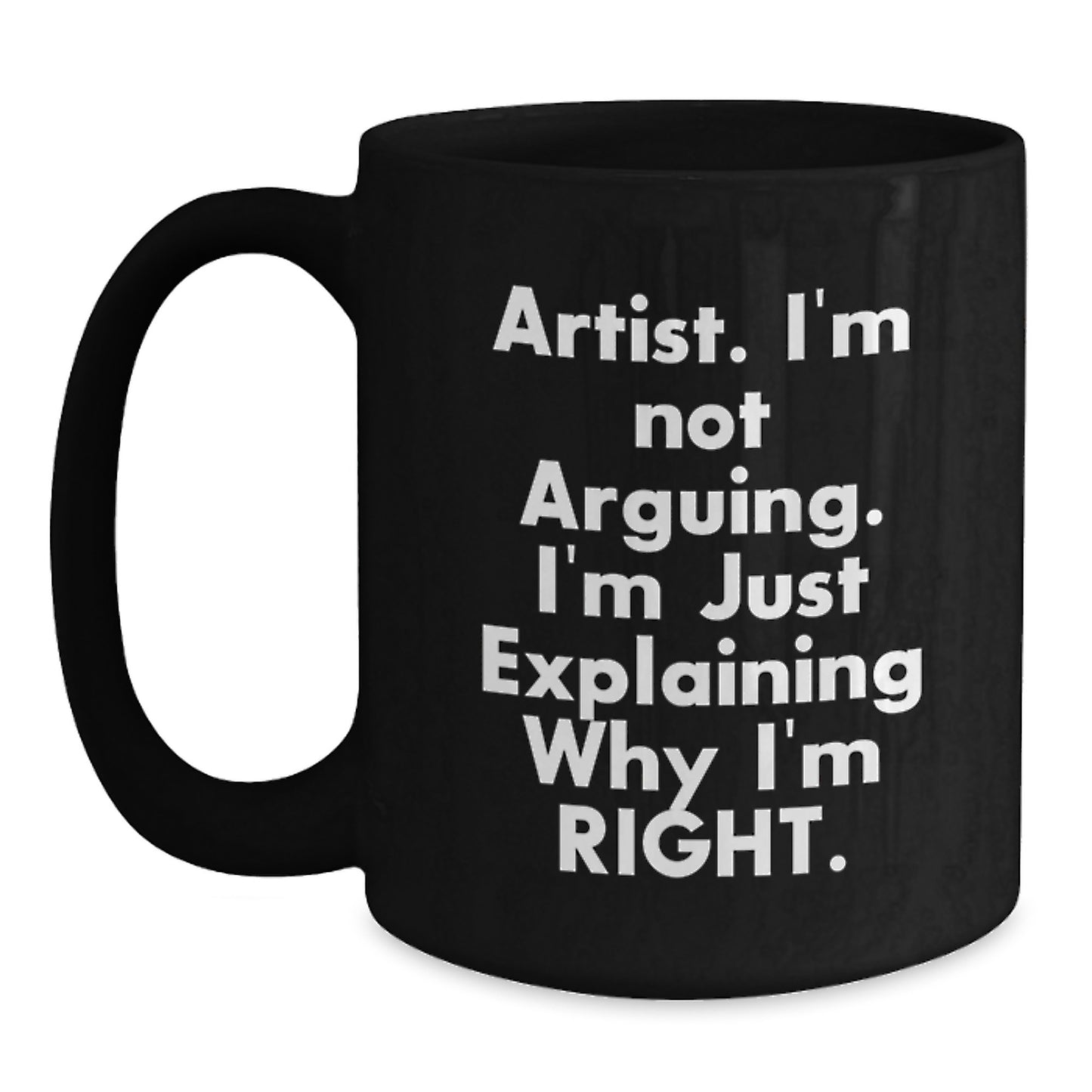 Funny Artist Gifts from Friends, Black Coffee Mugs Artist Quotes, Christmas Unique Gifts for Artist - Main