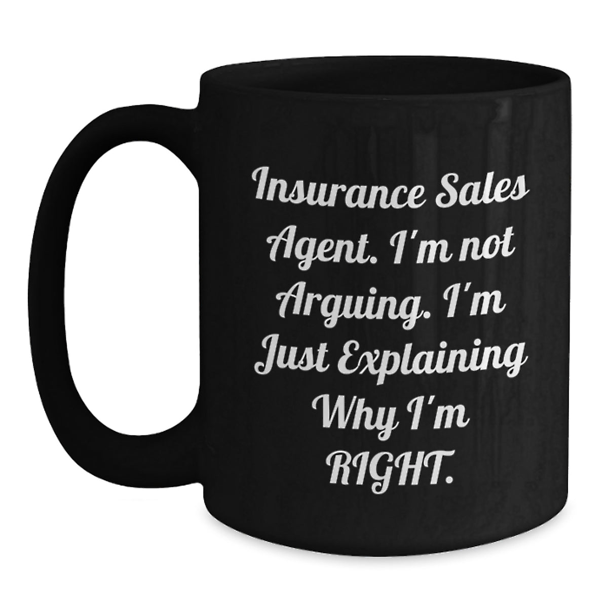 Funny Insurance Sales Agent Gifts from Friends for Insurance Sales Agent Black Coffee Mugs Christmas Unique Presents - Main