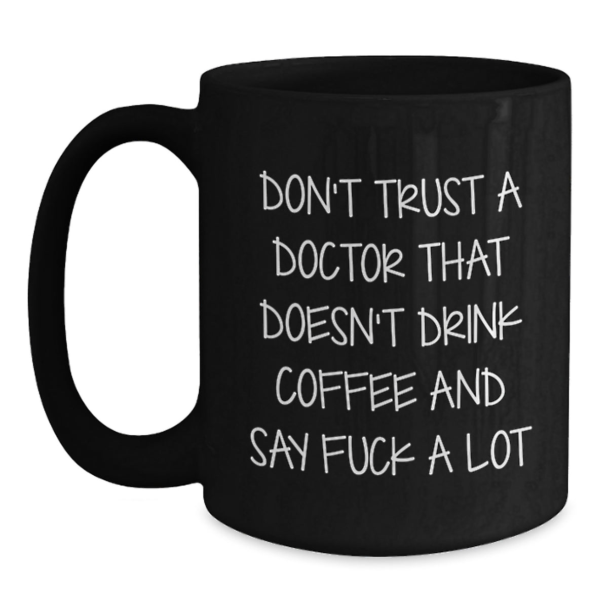 Funny Doctor Gifts for Men, Unique Christmas Unique Gifts from Friends to Doctor, 11oz Black Coffee Mug - Main