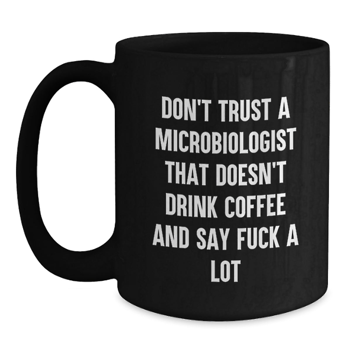 Funny Microbiologist Gifts for Men Women Friends Family Christmas Unique Black Coffee Mugs - Main