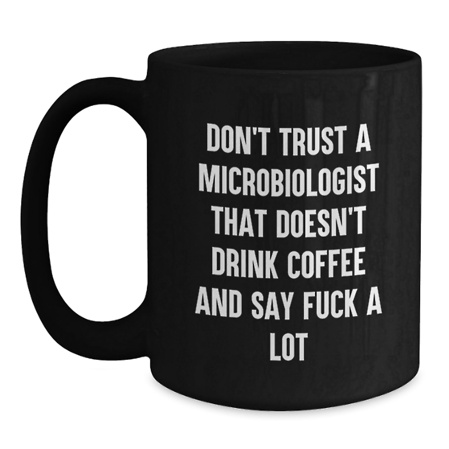 Funny Microbiologist Gifts for Men Women Friends Family Christmas Unique Black Coffee Mugs - Main