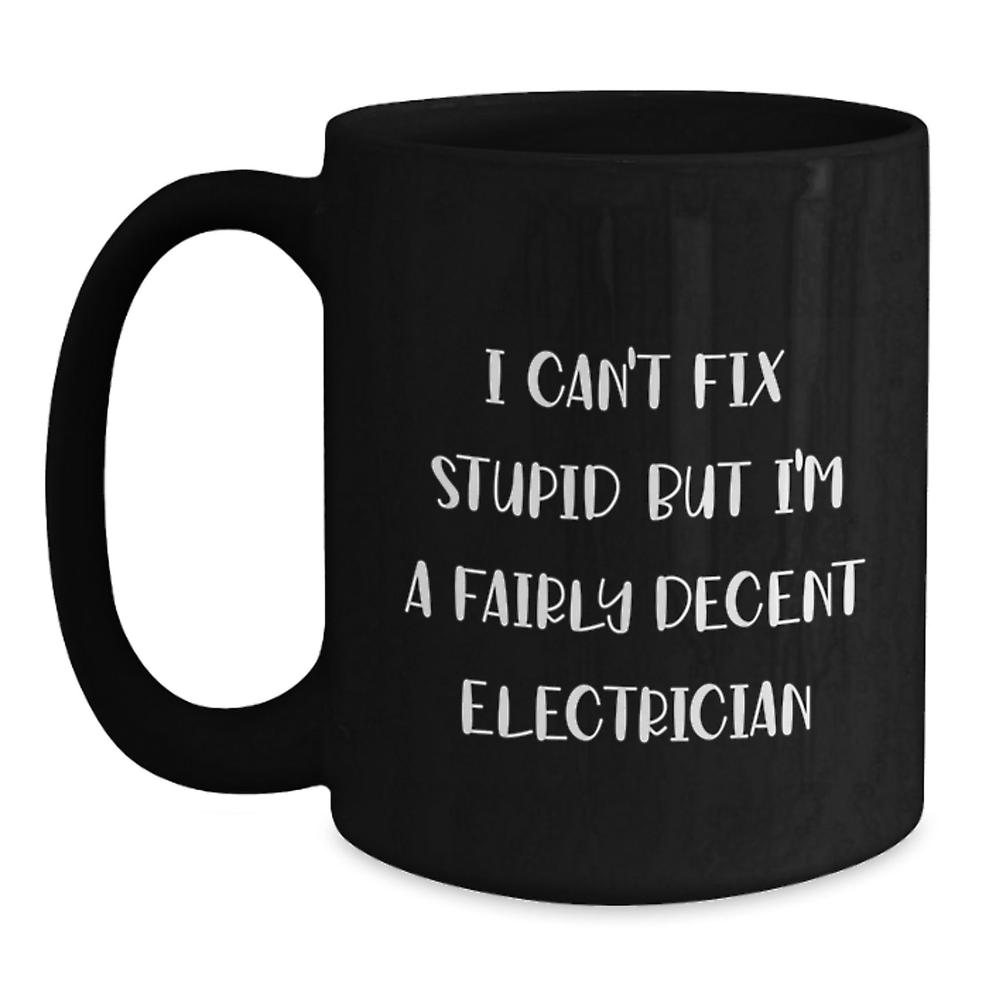 Funny Electrician Gifts from Men for Christmas Unique Presents, Best Black Coffee Mug for Electricians - Main