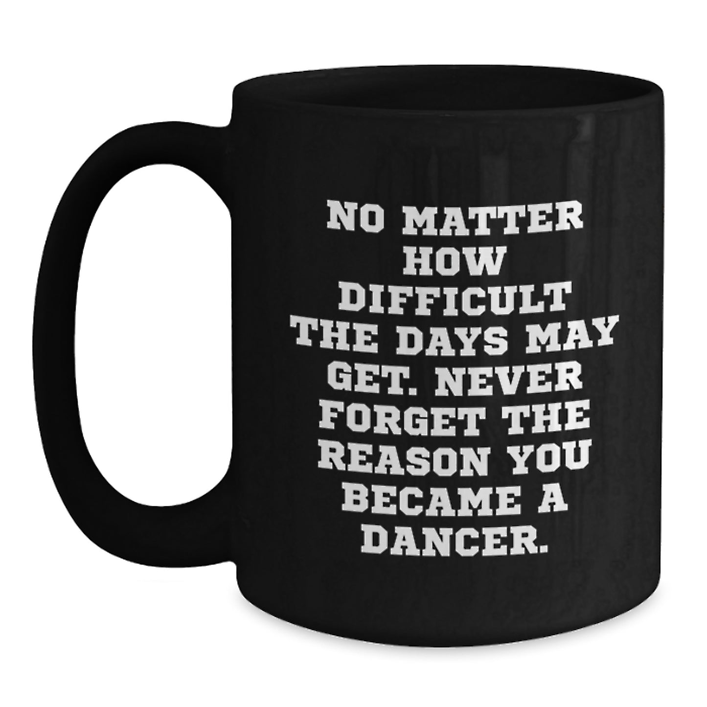 Funny Inspirational Dancer Gifts from Men to Dancer Friends for Christmas Unique Black Coffee Mugs with Quote Never Forget The Reason You Became A Dancer - Main