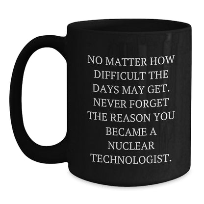 Inspiring Nuclear Technologist Black Coffee Mug Gifts for Him Her from Family Friends Mother's Day Unique - Main