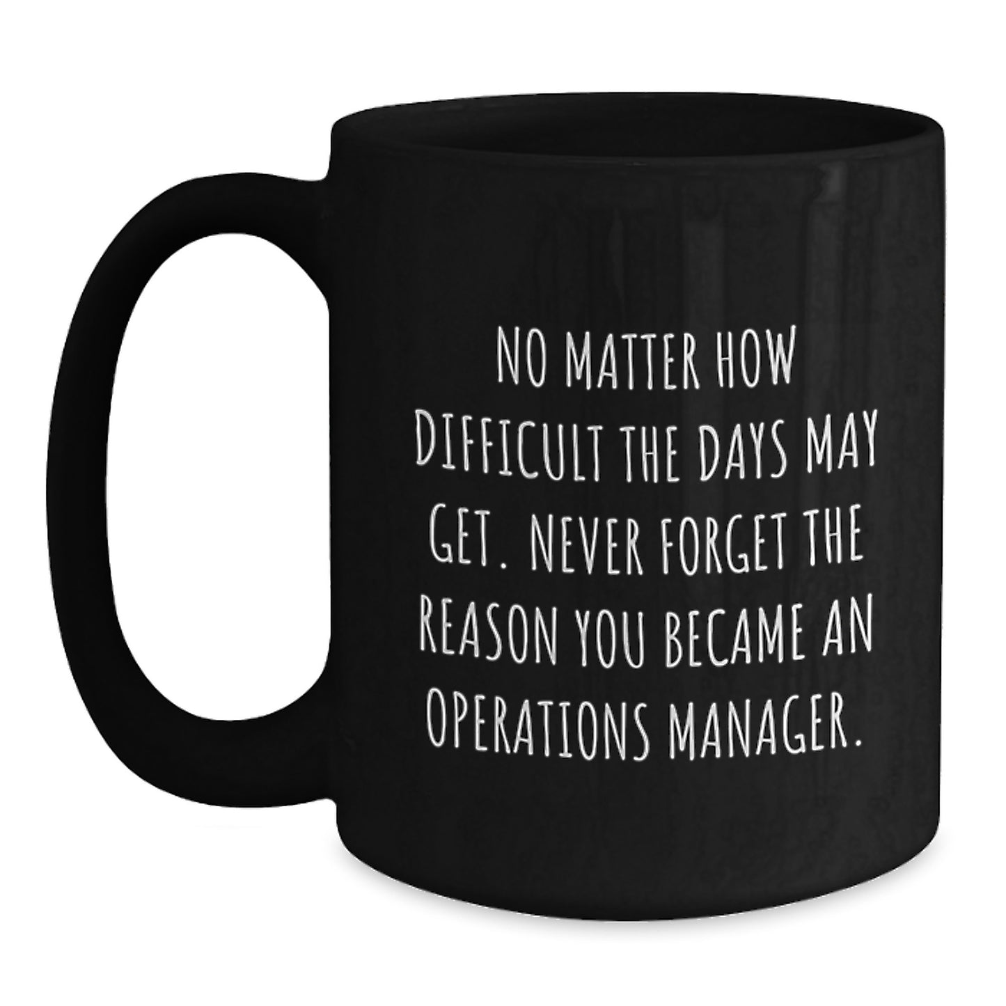 Inspiring Operations Manager Gifts, Funny Black Coffee Mugs for Dad, Father's Day Unique Presents from Friends, Family, Coworkers - Main