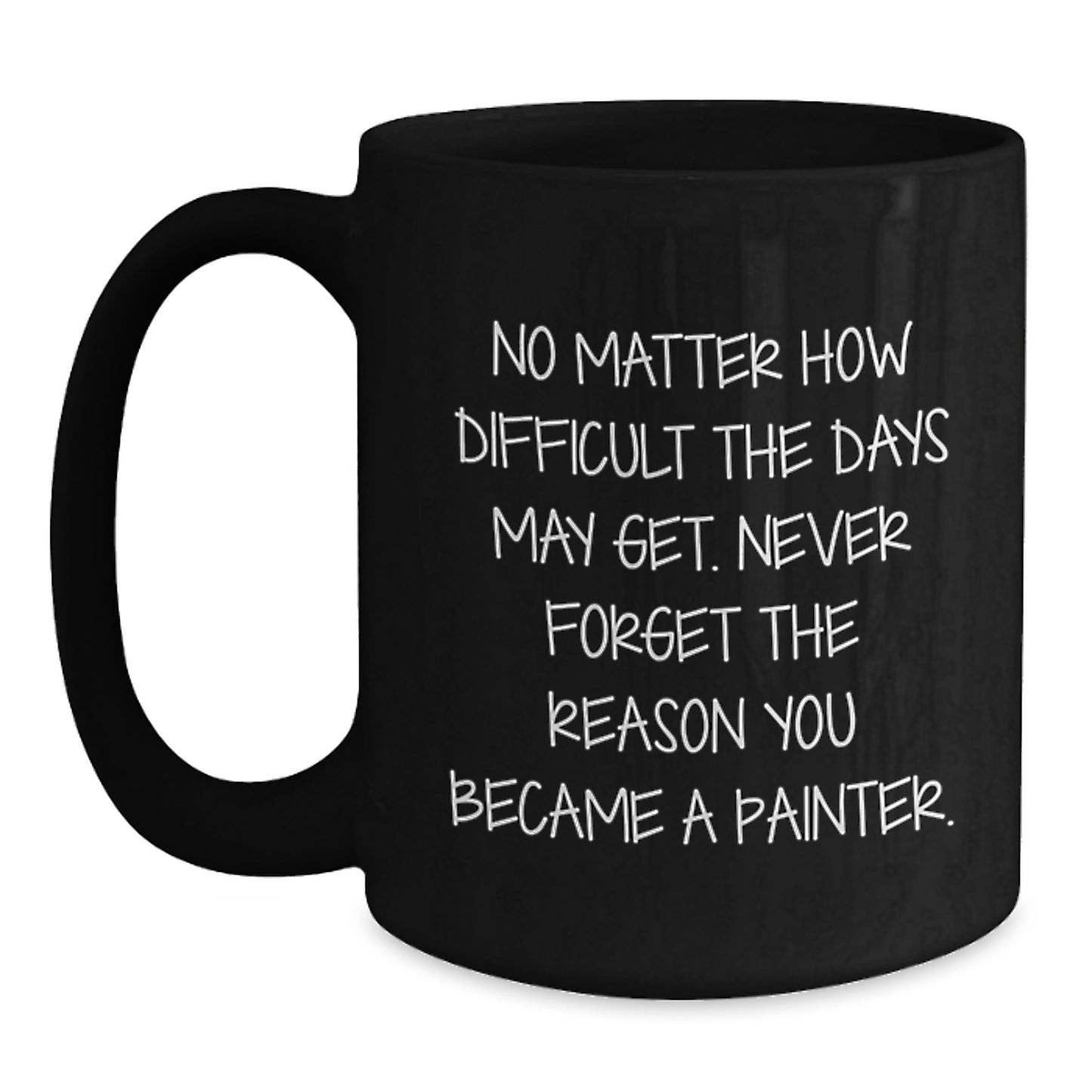 Funny Painter Gifts from Men for Painter Friends on Birthday Unique Black Coffee Mugs with Inspirational Quote Never Forget The Reason You Became A Painter - Main