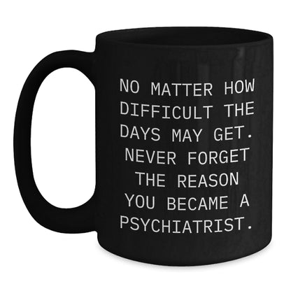 Unique Birthday Unique Gifts for Psychiatrist, Men, Women, Friends - Funny Inspirational Coffee Mug, Never Forget The Reason You Became A Psychiatrist, Gifts from Family - Main