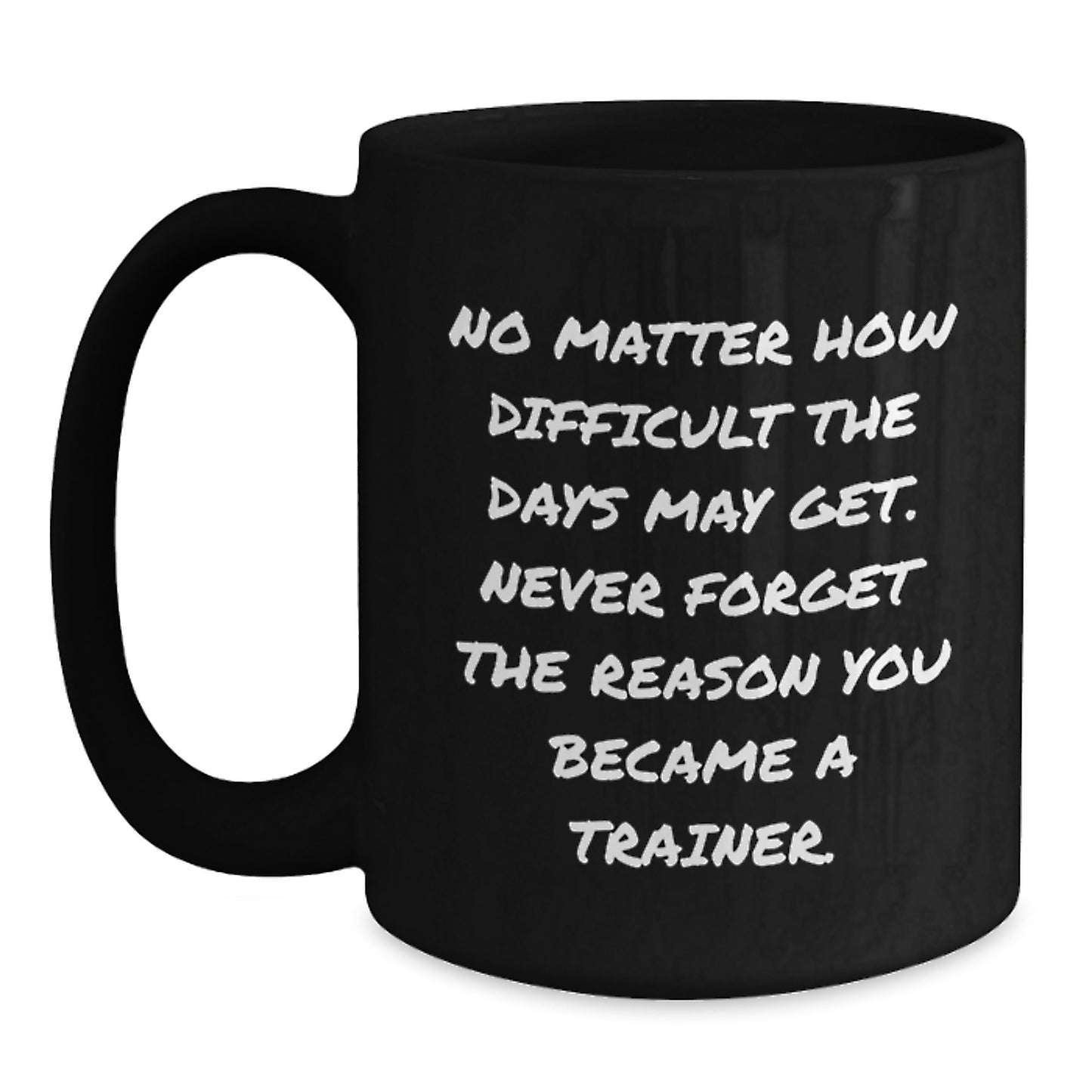 Funny Trainer Motivation Quotes Black Coffee Mug Gifts for Trainer Men Women Friends Coworkers Family - Main