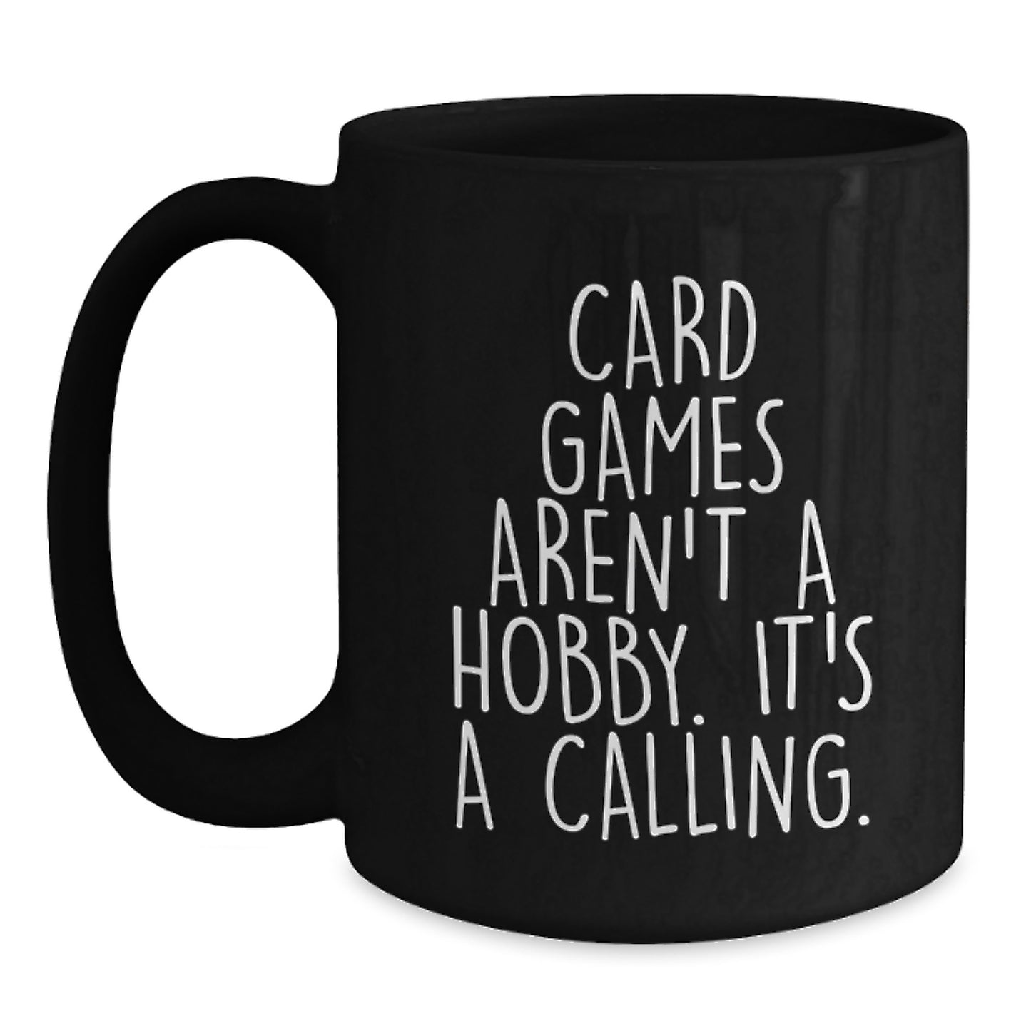 Funny Card Games Gifts for Mom - Black Coffee Mug from Daughter - Inspirational Quote - Unique Mother's Day Present for Card Games Enthusiast - Main