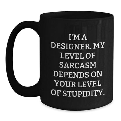 Funny Designer Birthday Unique Gifts from Friends for Men and Women Black Coffee Mug - Main