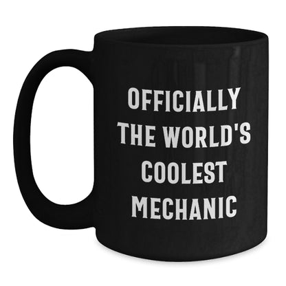 Funny Mechanic Gifts for Men, Officially The Worlds Coolest Mechanic, Birthday Unique Gifts from Friends - Main