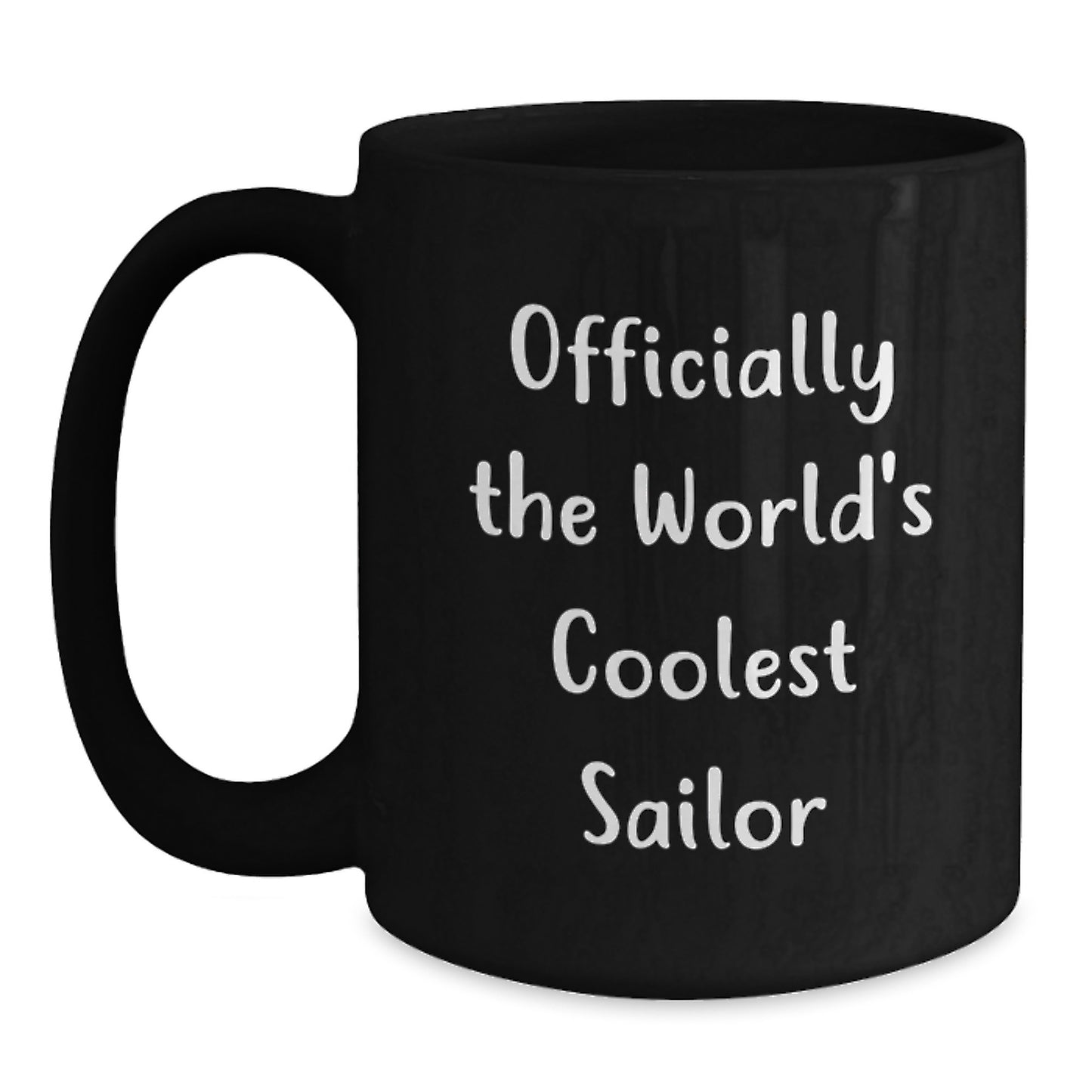 Funny Sailor Gifts for Men, Sailor Men Black Coffee Mug, Gifts from Friends for Sailor Dad on Father's Day - Main
