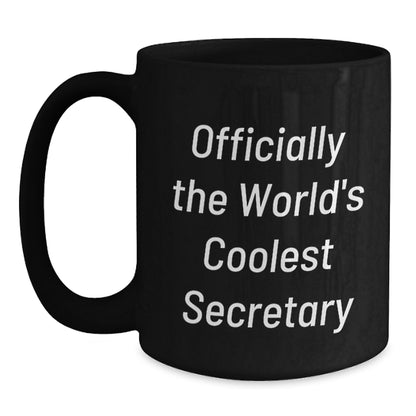 Funny Quotes for Secretary Gifts, Black Coffee Mugs, Father's Day Unique Gifts for Men or Women from Family and Friends - Main