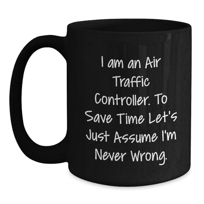 Funny Air Traffic Controller Gifts from Friends for Men Graduation Unique Personalized Black Coffee Mugs - Main