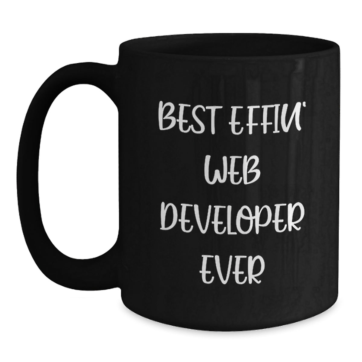 Funny Web Developer Gifts from Men, Best Effin' Web Developer Ever Black Coffee Mug for Web Developer, Unique Mother's Day Unique Gifts for Women - Main