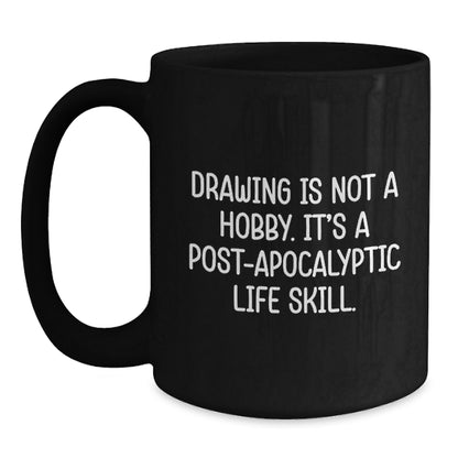 Funny Drawing Inspiration Gifts from Family for Graduation Unique Coffee Mugs Drawing Lovers Black Coffee Mugs for Men Women Friends Coworkers Family - Main