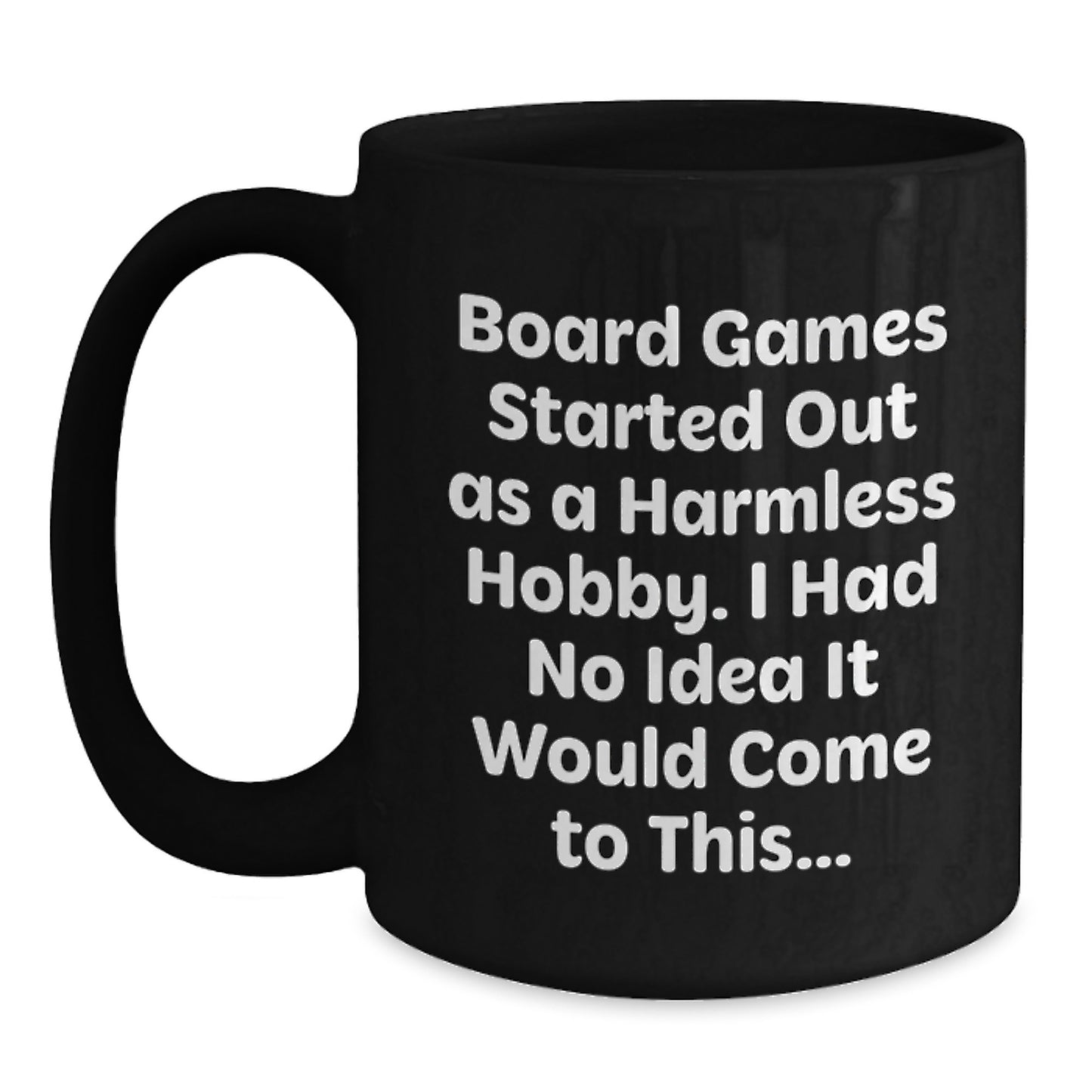 Funny Board Games Inspired Black Coffee Mug Gifts from Family to Graduates, Perfect for Friends Who Love Board Games, Unique Black Coffee Mug with Funny Quote - Main