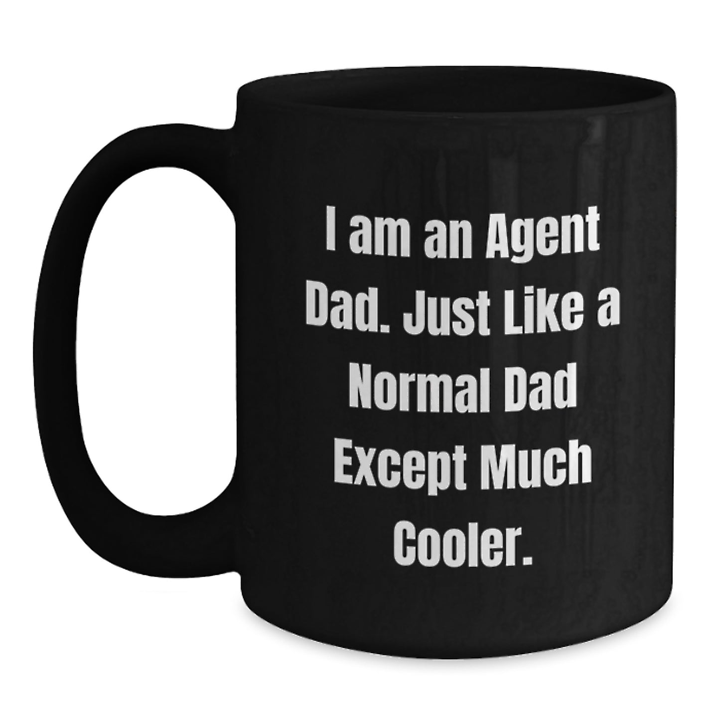 Funny Agent Dad Gifts for Agent Men, Cute Agent Black Coffee Mug, Inspirational Graduation Unique Gift - Main