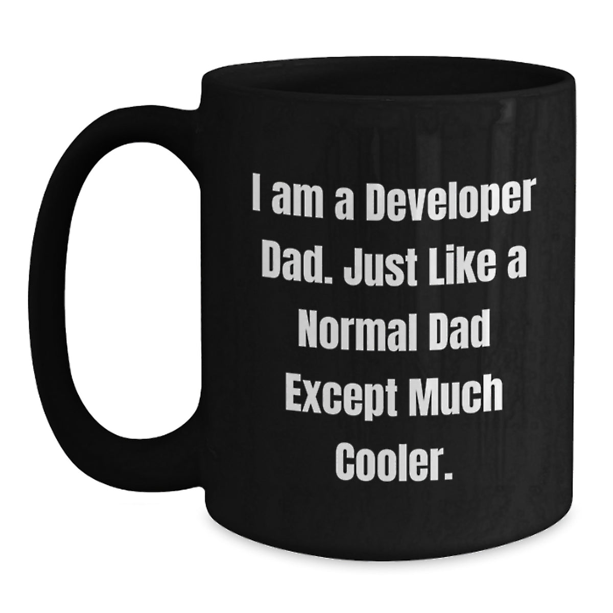 Developer Humor Funny Gifts from Dad to Developer Kids Black Coffee Mug for Graduation Unique - Main