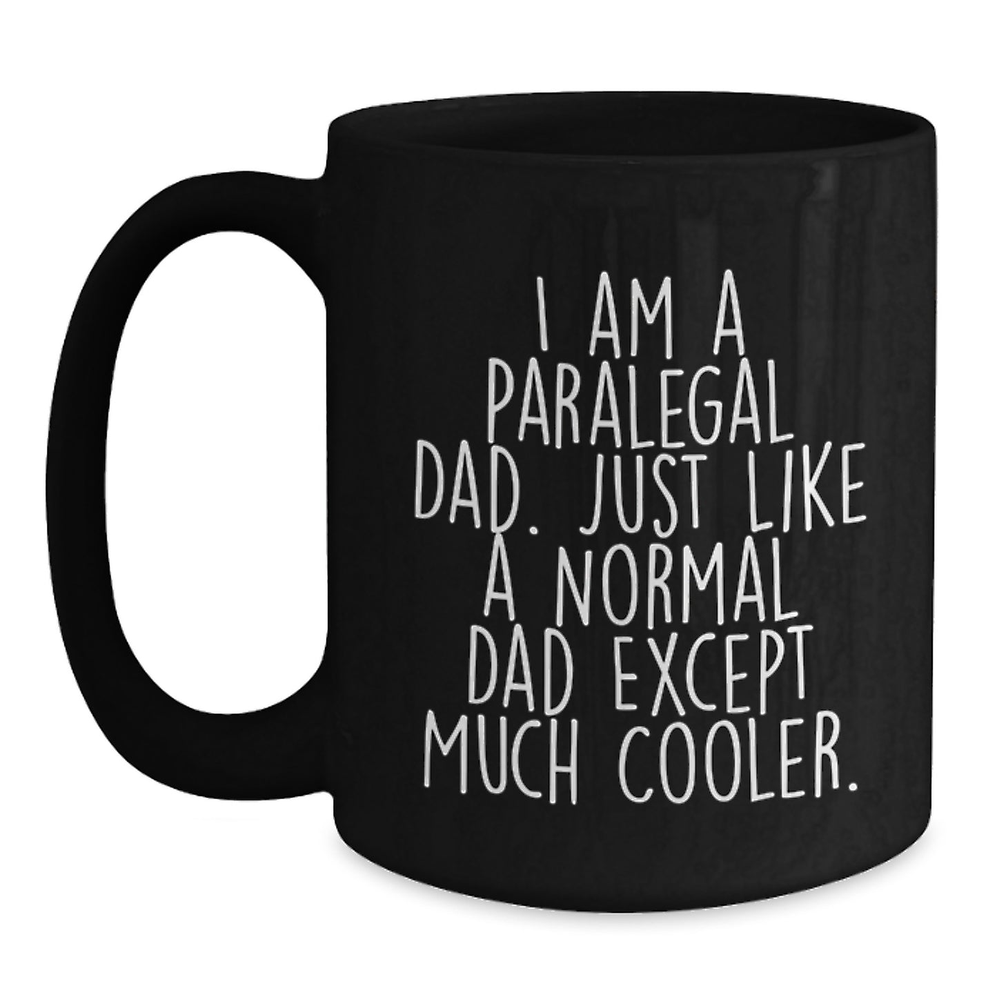 Funny Paralegal Gifts for Paralegal Dads, Black Coffee Mug, Graduation Unique Gifts from Men to Family - Main