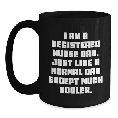Registered Nurse Keepsake Black Coffee Mug for Him Birthday Gift - Main