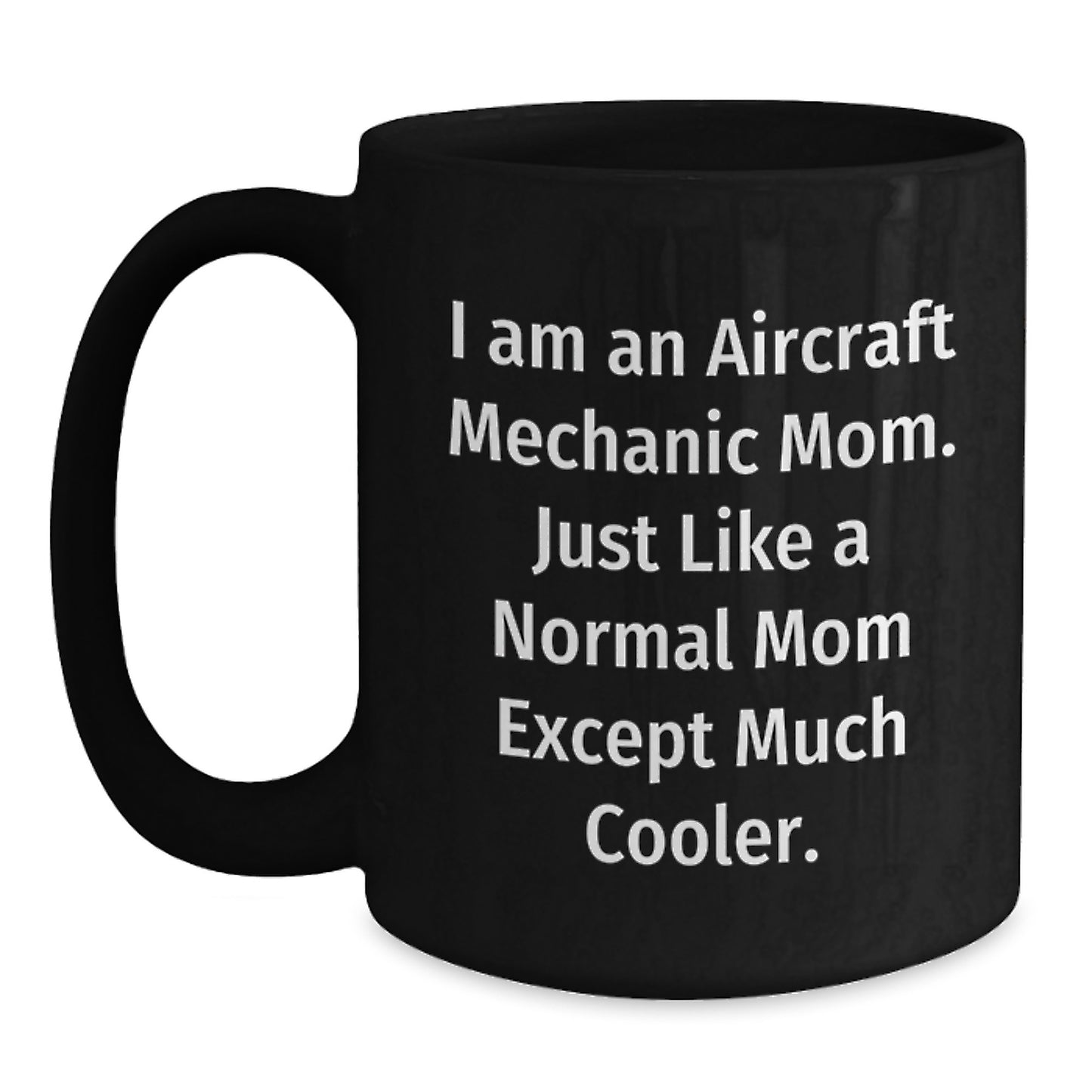 Aircraft Mechanic Keepsake Mug for Him Birthday Gift Black 11oz Ceramic - Main