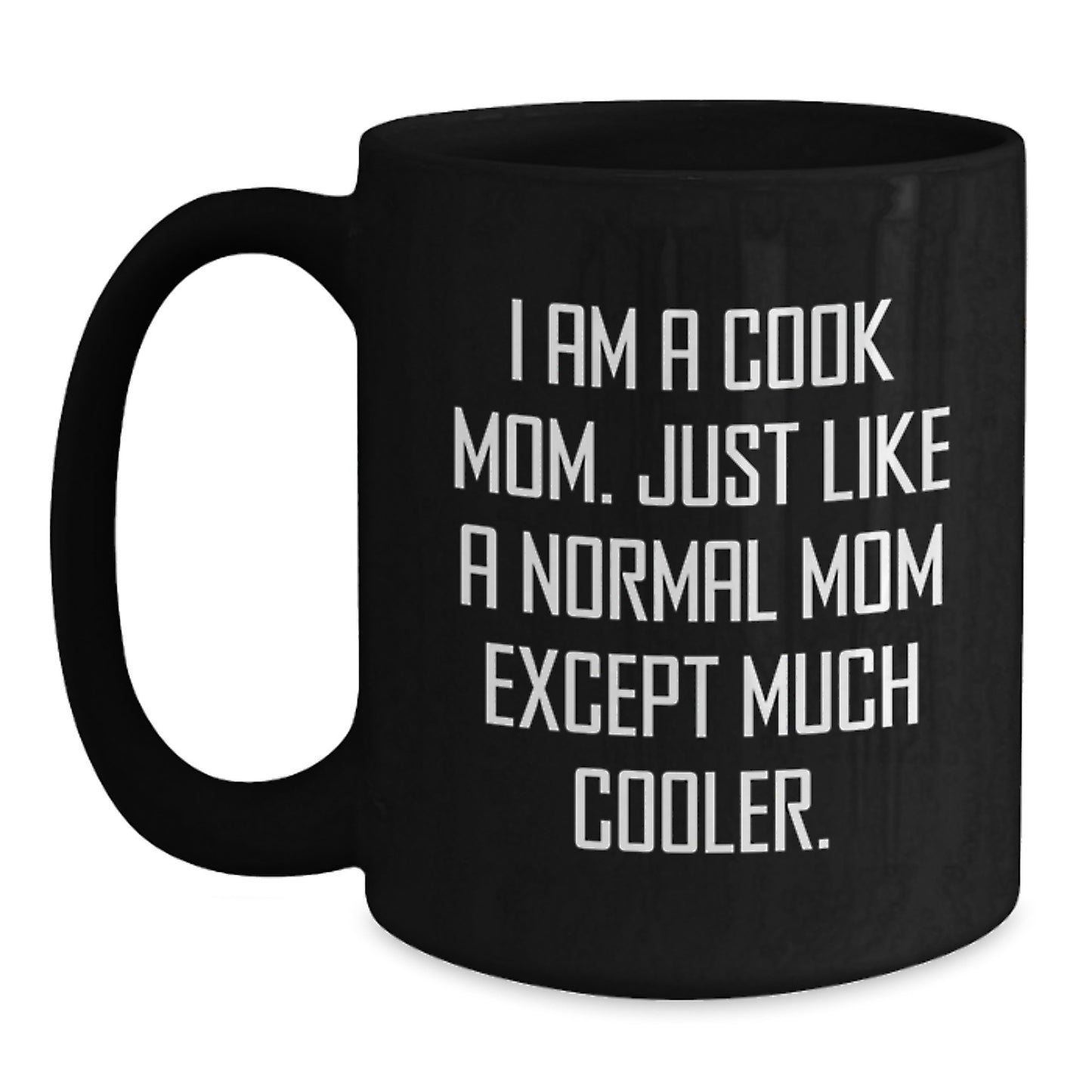 Birthday Gift for Her Cook Black Coffee Mug Present Surprise - Main