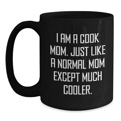 Birthday Gift for Her Cook Black Coffee Mug Present Surprise - Main