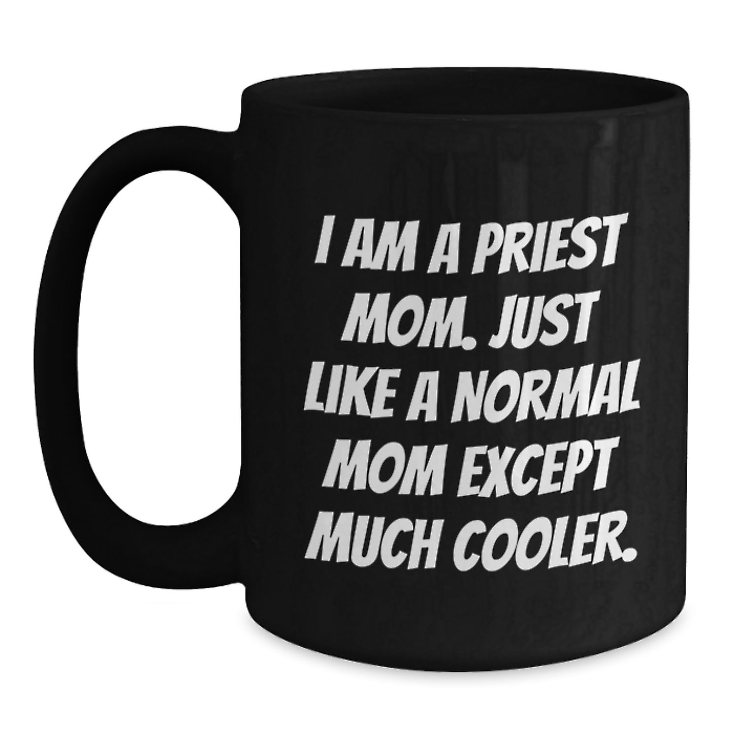 Priest Keepsake Black Premium Ceramic Mug for Him Birthday Gift - Main