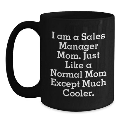 Birthday Gift Sales Manager Coffee Mug for Her – Present Black - Main
