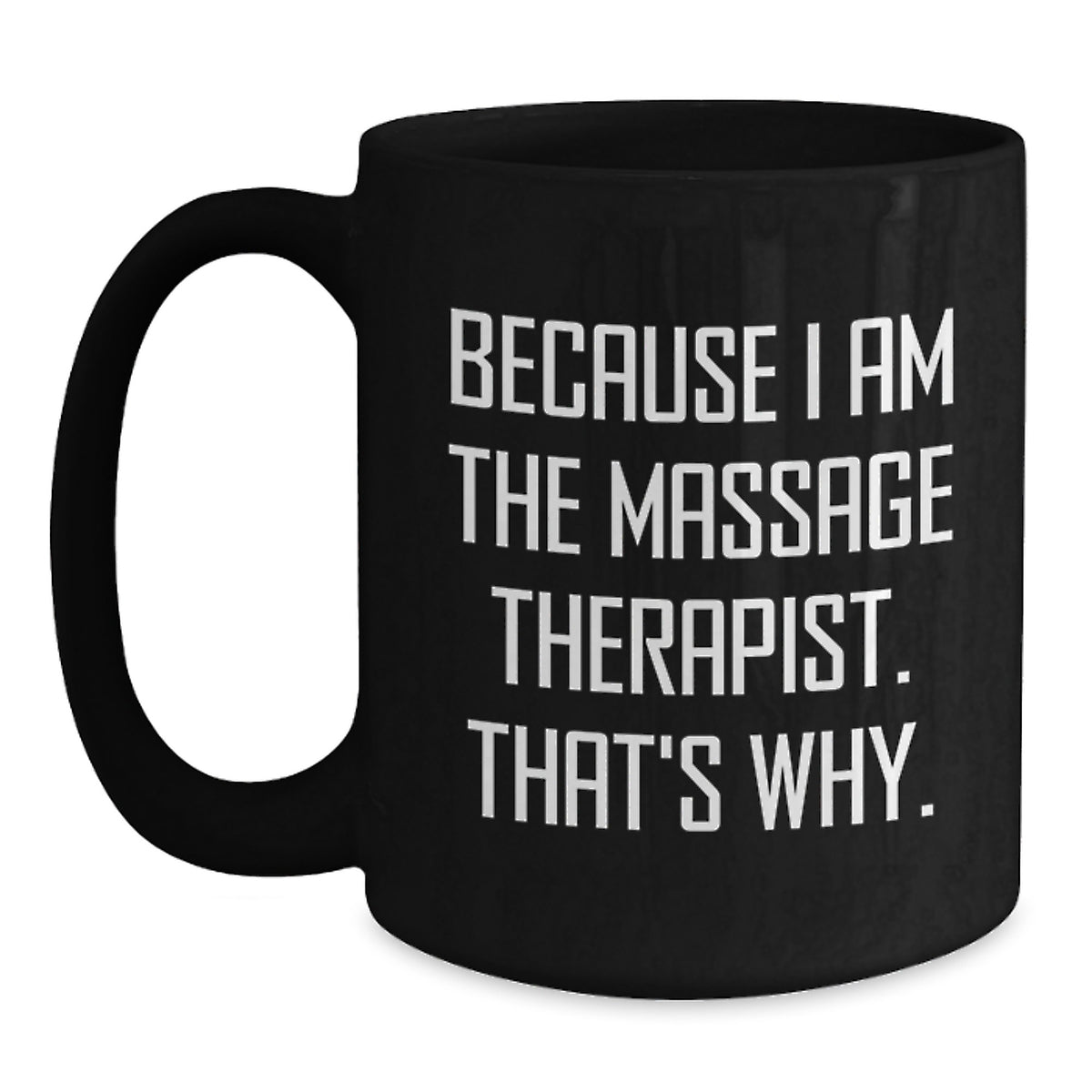 Birthday Gift for Her Massage Therapist Black Coffee Mug Present - Main