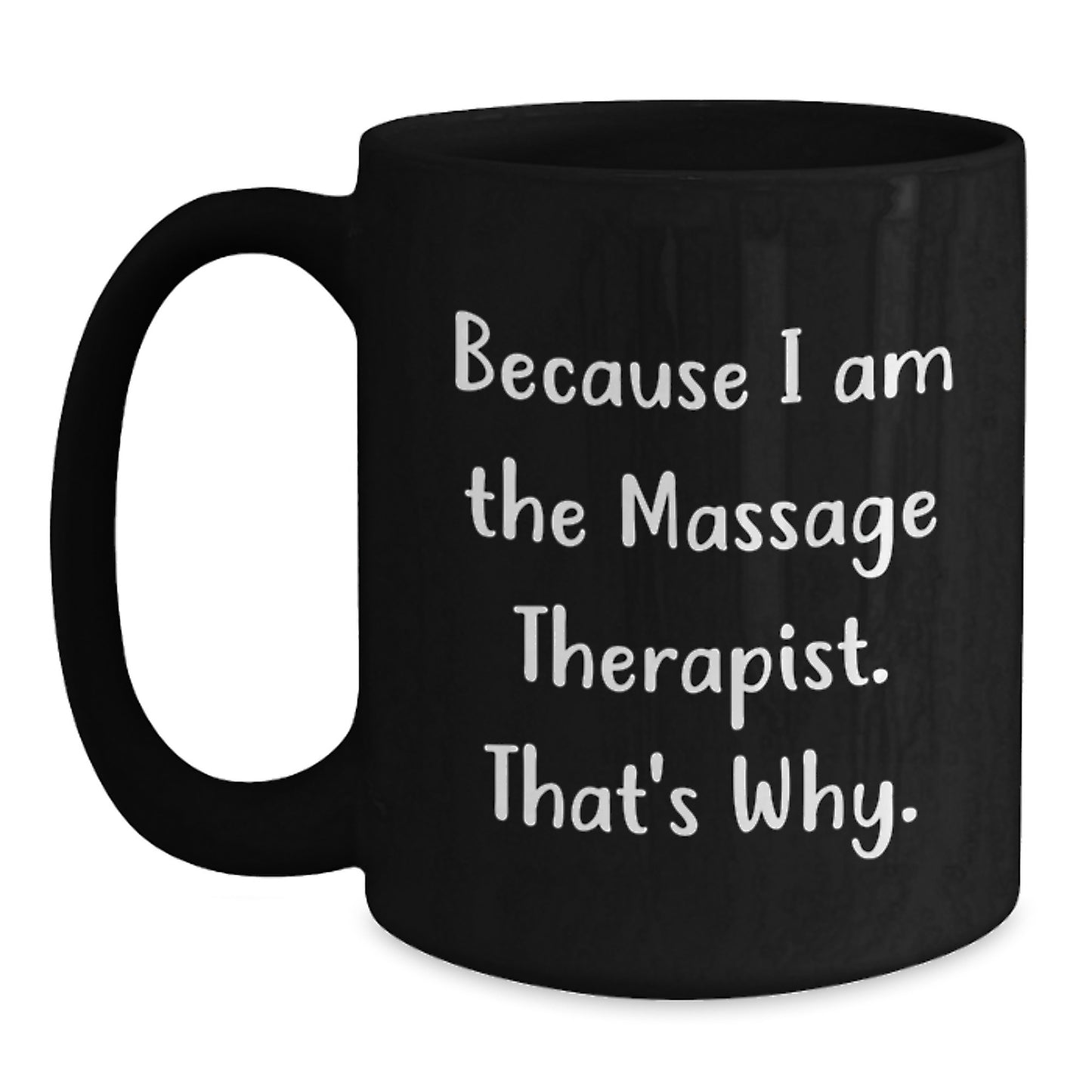 Massage Therapist Keepsake Black Coffee Mug for Him Birthday Gift - Main