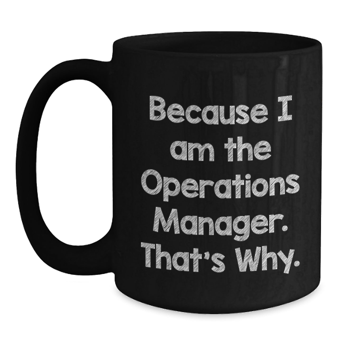 Birthday Gift for Her Operations Manager Black Coffee Mug Present - Main