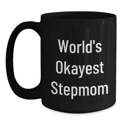 Birthday Gift for Her Present World's Okayest Stepmom Mug Ceramic - Main