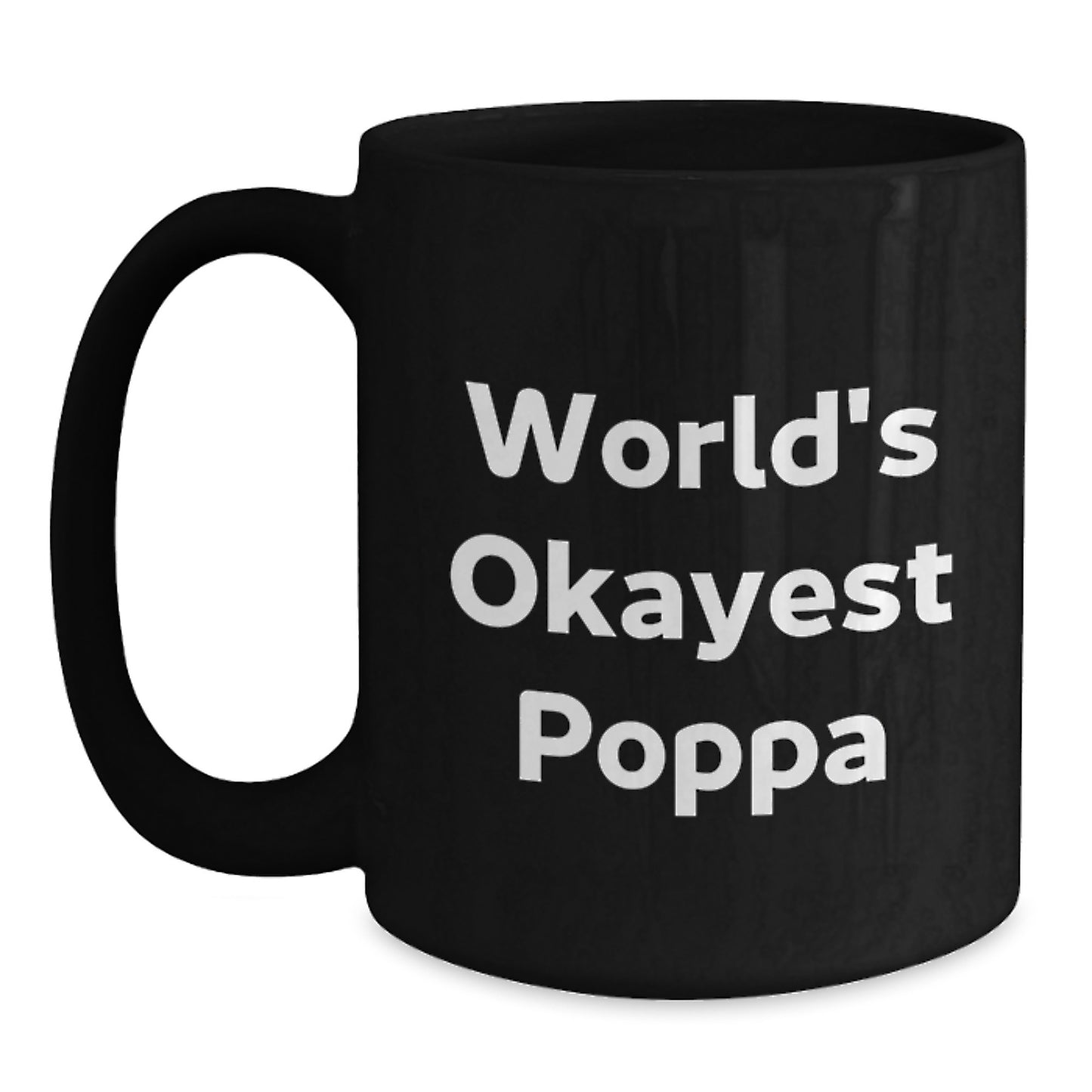 Poppa Keepsake Black Coffee Mug for Him Birthday Gift - Main