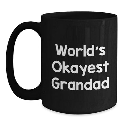 Grandad Gift for Him - World's Okayest Grandad Keepsake Coffee Mug - Main