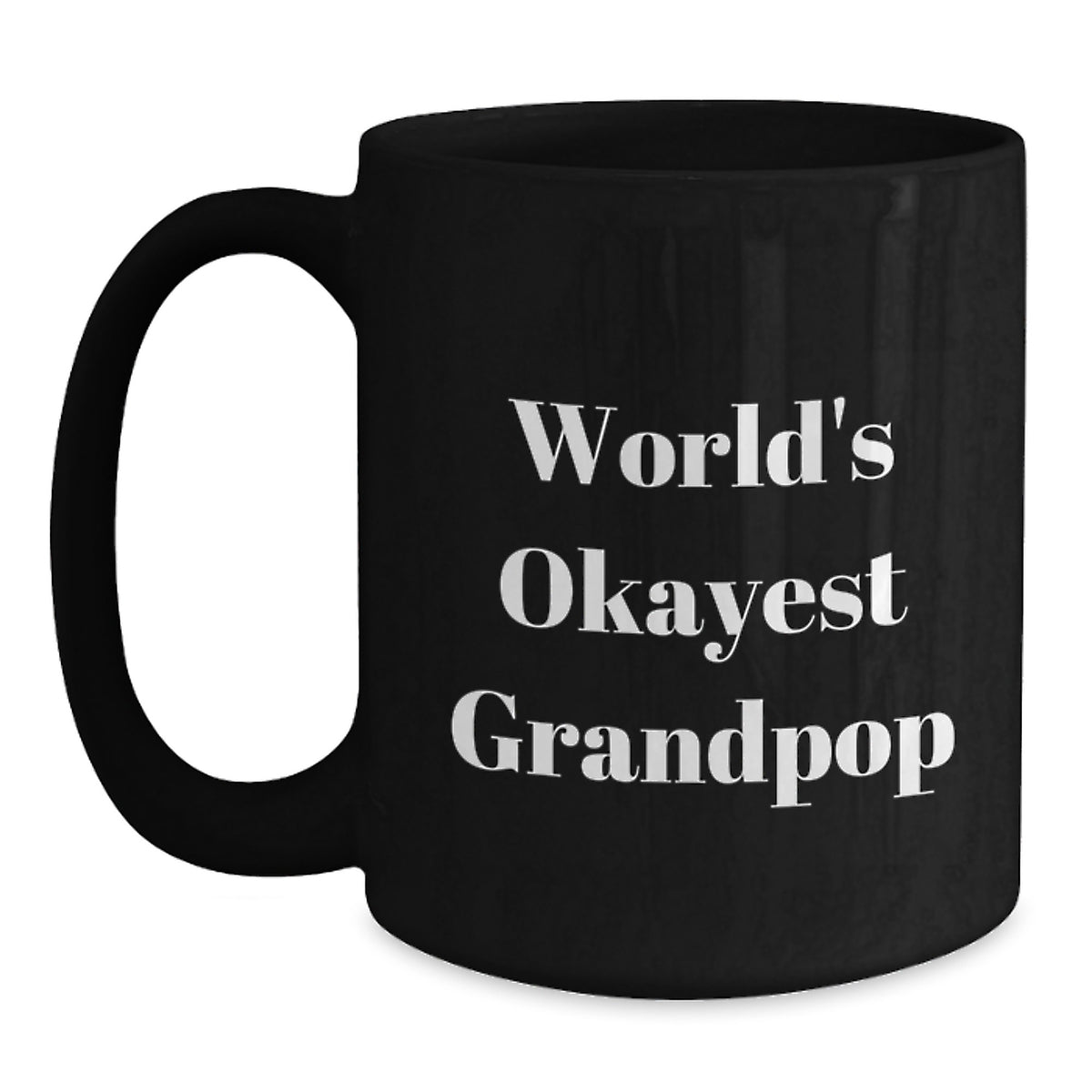Grandpop Gift for Him - World's Okayest Grandpop Keepsake Coffee Mug - Main