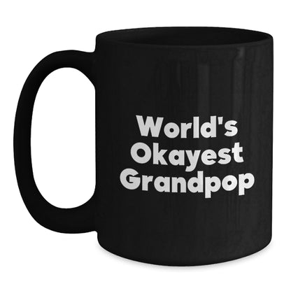 Christmas Gift for Grandpop - World's Okayest Grandpop Humorous Coffee - Main