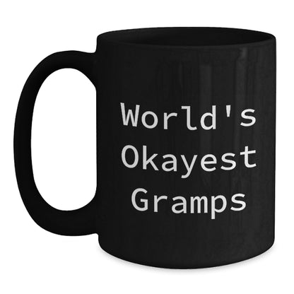 Christmas Gift World's Okayest Gramps - Humorous Coffee Mug Present - Main