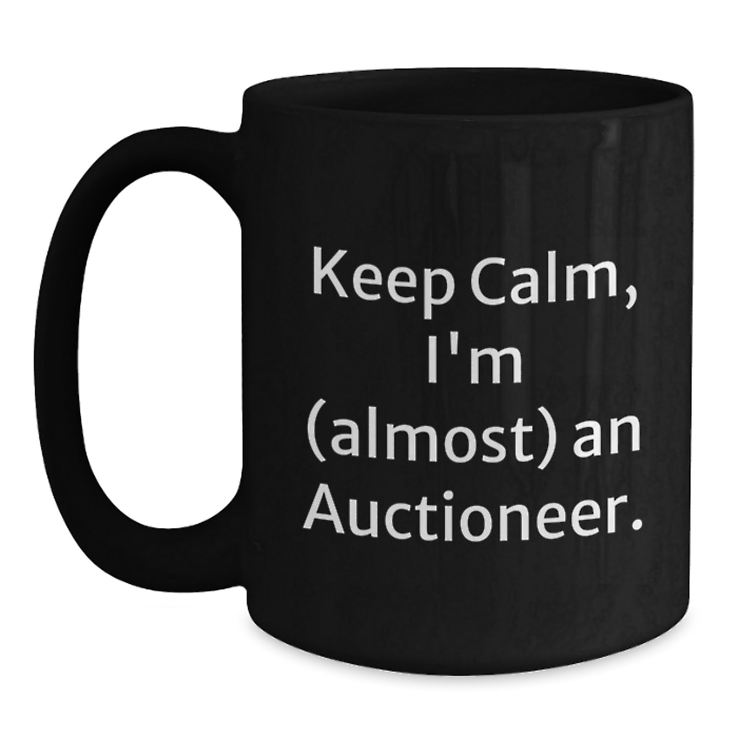 Funny Auctioneer Gifts for Men Valentine's Unique Black Coffee Mugs from Friends - Main