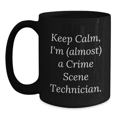 Crime Scene Technician Gift for Him - Keep Calm Keepsake Coffee Mug - Main