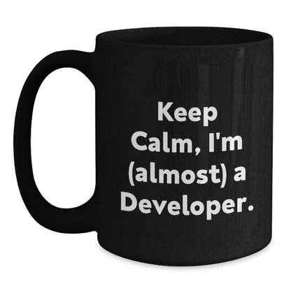 Christmas Gift for Her - Keep Calm, I'm (Almost) A Developer Present - Main
