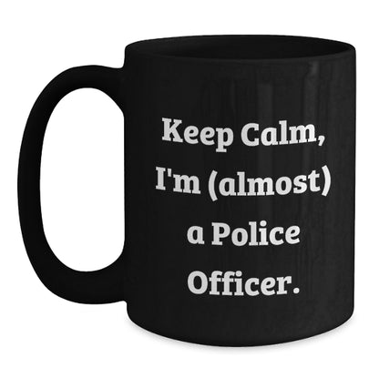 Police Officer Gift for Him - Keep Calm Keepsake Coffee Mug - Main