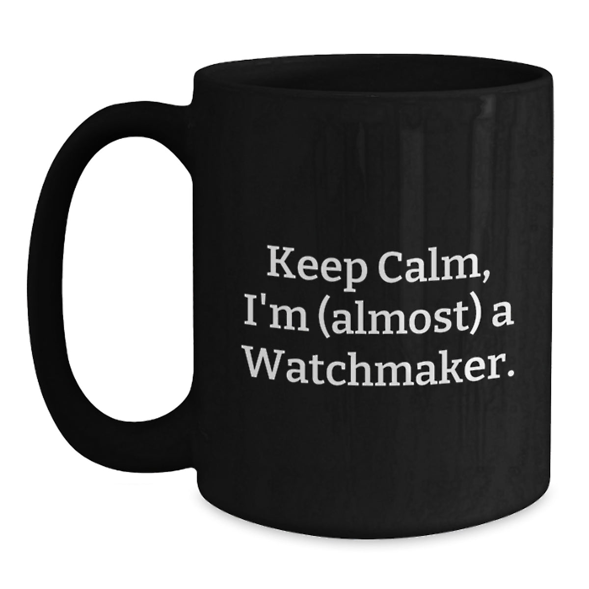 Watchmaker Black Coffee Mug for Him 11oz Microwave Safe Christmas Gift - Main