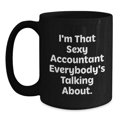 Accountant Gift for Him Playful Quote Keepsake Black Coffee Mug - Main